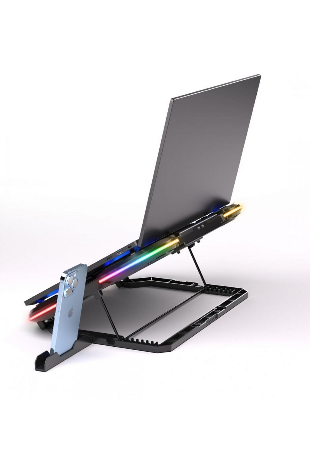 Frisby FNC-5270ST Ekstra Soğutucu Panelli RGB Işıklı LCD Kontrol Paneli 5 Fanlı Notebook Soğutucu Stand 17"